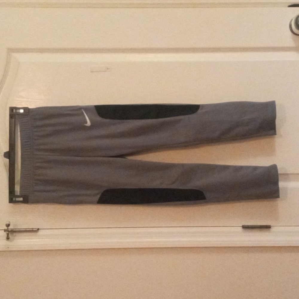 Nike Gray and Black Dri-fit Pants Boys Size Medium